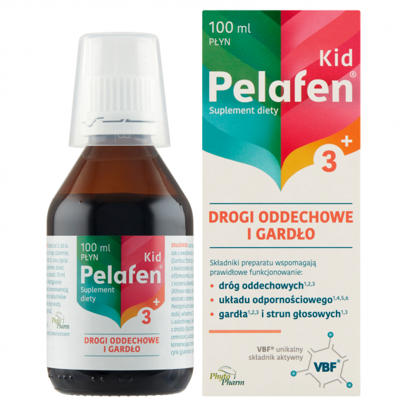 Pelafen Kid 3+, syrop, 100 ml. Pelafen Kid 3+, syrop, 100 ml. - zdjęcie produktu
