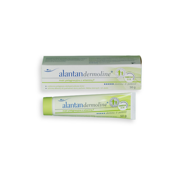 Alantandermoline, maść pielęgnacyjna z witaminą F, 50 g Alantandermoline, maść pielęgnacyjna z witaminą F, 50 g - zdjęcie produktu