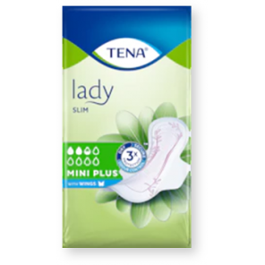 Tena Lady Slim Mini Plus Wings wkładki anatomiczne - 16 szt. - zdjęcie produktu