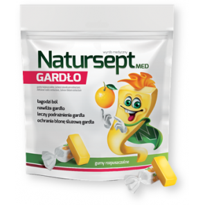 Natursept med gardło, gumy rozpuszczalne, 9 szt. - zdjęcie produktu
