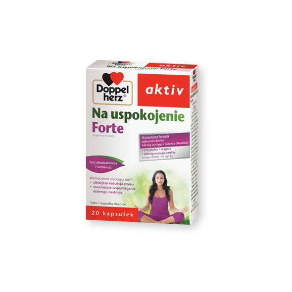 Doppelherz aktiv Na uspokojenie Forte, kapsułki, 20 szt. Doppelherz aktiv Na uspokojenie Forte, kapsułki, 20 szt. - zdjęcie produktu