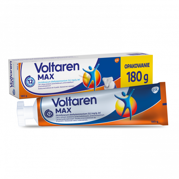 Voltaren Max, 23,2 mg/g, żel, 180 g Voltaren Max, 23,2 mg/g, żel, 180 g - zdjęcie produktu