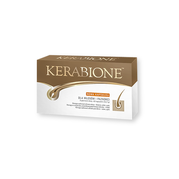 Kerabione, dla włosów, paznokci, skóry, kapsułki, 60 szt. Kerabione, dla włosów, paznokci, skóry, kapsułki, 60 szt. - zdjęcie produktu