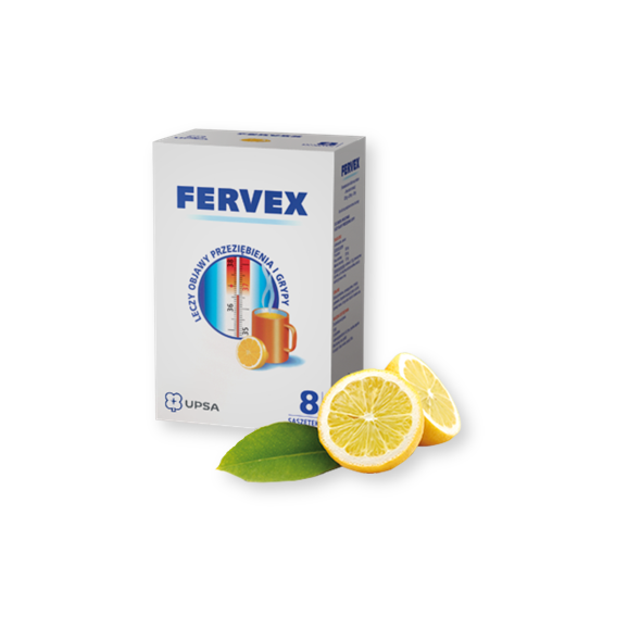 Fervex, granulat do sporządzania roztworu doustnego, 13 g, 8 saszetek Fervex, granulat do sporządzania roztworu doustnego, 13 g, 8 saszetek - zdjęcie produktu