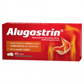 Alugastrin, 340 mg, tabletki do rozgryzania i żucia, 40 szt. - zdjęcie produktu