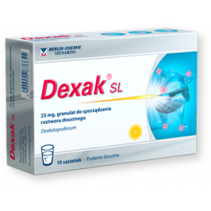 Dexak SL, 25 mg, granulki do sporządzania roztworu doustnego w saszetkach, 10 szt. - zdjęcie produktu