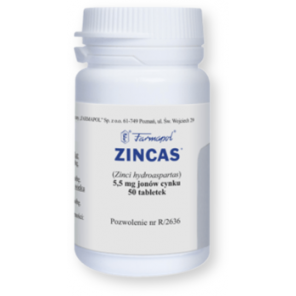 Zincas, 5,5 mg jonów cynku, tabletki, 50 szt. - zdjęcie produktu