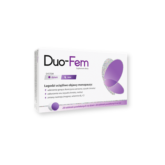 Duo-Fem, tabletki na dzień, 28 szt + tabletki na noc, 28 szt. Duo-Fem, tabletki na dzień, 28 szt + tabletki na noc, 28 szt. - zdjęcie produktu