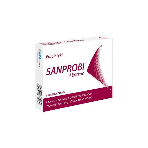 Sanprobi 4 Enteric, kapsułki, 20 szt. Sanprobi 4 Enteric, kapsułki, 20 szt. - zdjęcie produktu