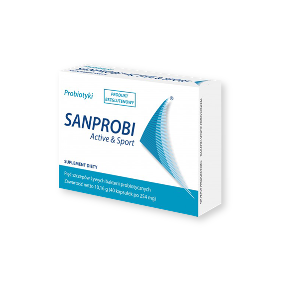 Sanprobi Active &Sport, kapsułki, 40 szt. Sanprobi Active &Sport, kapsułki, 40 szt. - zdjęcie produktu