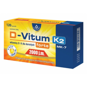 D-Vitum Forte 2000 K2 MK-7, kapsułki, 120 szt. - zdjęcie produktu