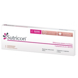 Sutricon, silikonowe plastry na blizny, 5 cm x 30 cm, 5 szt. - zdjęcie produktu