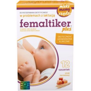 Femaltiker Plus, smak karmelowy, 12 saszetek - zdjęcie produktu