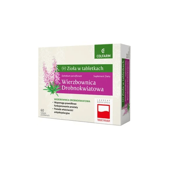 Wierzbownica drobnokwiatowa, tabletki, 60 szt. (Colfarm) Wierzbownica drobnokwiatowa, tabletki, 60 szt. (Colfarm) - zdjęcie produktu