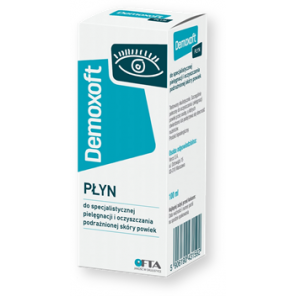 Demoxoft, płyn do pielęgnacji i oczyszczania podrażnionej skóry powiek, 100 ml - zdjęcie produktu