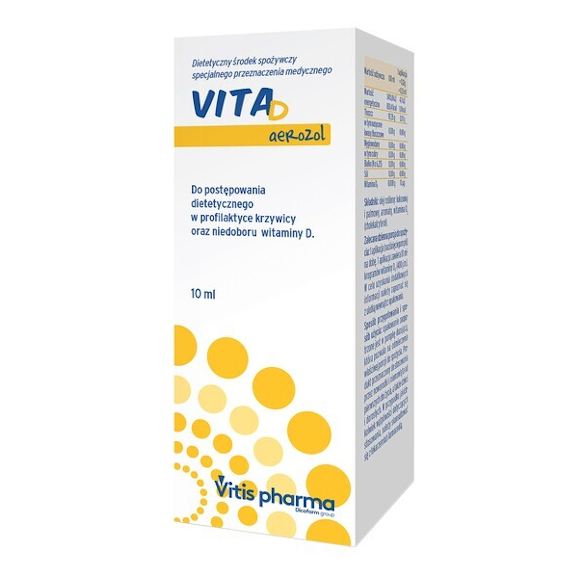 Vita D, aerozol do stosowania w jamie ustnej, 10 ml Vita D, aerozol do stosowania w jamie ustnej, 10 ml - zdjęcie produktu