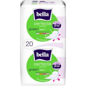 Podpaski Bella Perfecta Ultra, GREEN, 2 x 10 szt. - zdjęcie produktu