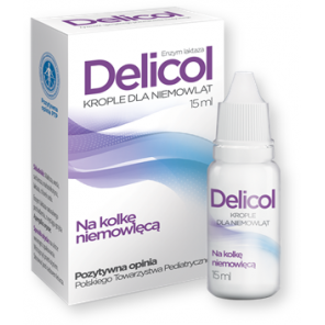 Delicol, krople dla niemowląt, 15 ml - zdjęcie produktu