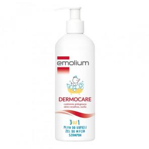 Emolium Dermocare, 3w1 płyn do kąpieli, żel do mycia, szampon, 400 ml - zdjęcie produktu