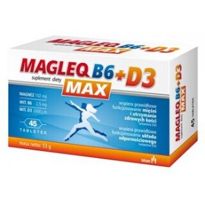 Magleq B6 Max + D3 - 45 tabletek. - zdjęcie produktu
