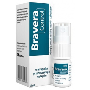 Bravera Control, 96 mg/g, aerozol na skórę opóźniający wytrysk, 8 ml - zdjęcie produktu