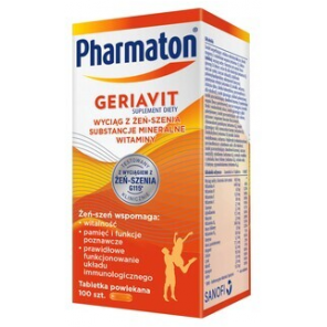 Pharmaton Geriavit, tabletki powlekane, 100 szt. - zdjęcie produktu