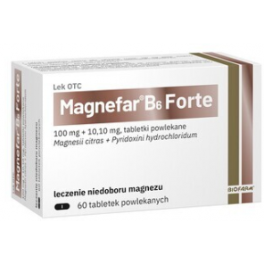 Magnefar B6 Forte, tabletki powlekane, 60 szt. - zdjęcie produktu