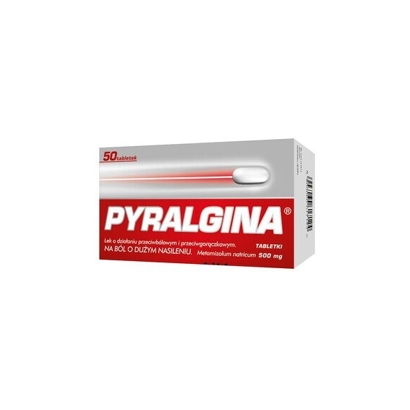 Pyralgina, 500 mg, tabletki, 50 szt. Pyralgina, 500 mg, tabletki, 50 szt. - zdjęcie produktu
