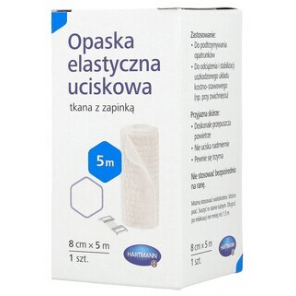 Hartmann, opaska elastyczna uciskowa z zapinką, 8 cm x 5 m, 1 szt. - zdjęcie produktu