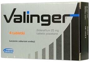 Valinger, 25 mg, tabletki powlekane, 4 szt.