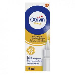 Otrivin Allergy, 2,5mg+0,25mg/ml, aerozol do nosa, 15 ml - zdjęcie produktu