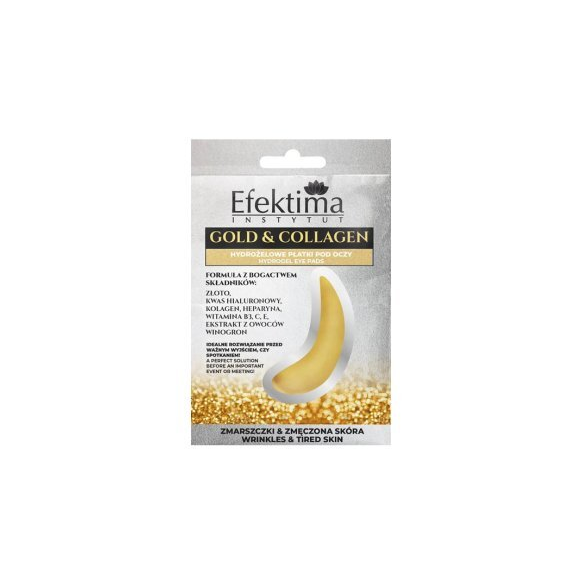 Efektima Gold&Collagen, hydrożelowe płatki pod oczy, 2 szt. Efektima Gold&Collagen, hydrożelowe płatki pod oczy, 2 szt. - zdjęcie produktu