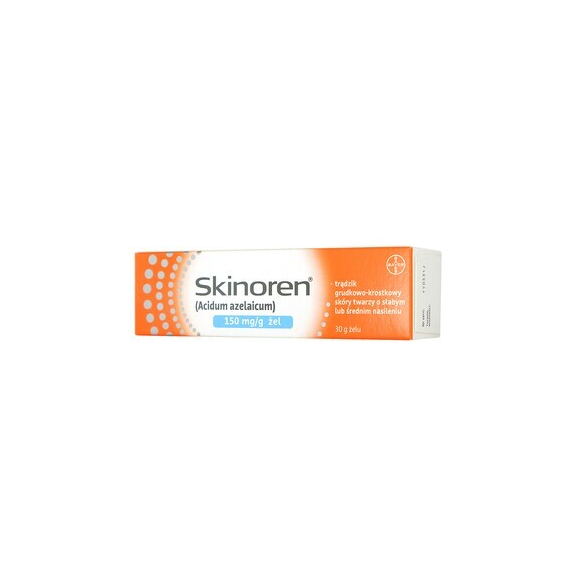 Skinoren, 150 mg/g, żel, 30 g (tuba) Skinoren, 150 mg/g, żel, 30 g (tuba) - zdjęcie produktu