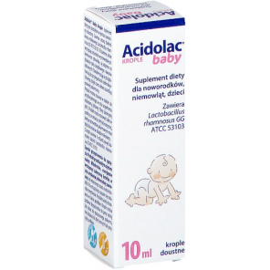 Acidolac Baby, krople doustne, 10 ml - zdjęcie produktu