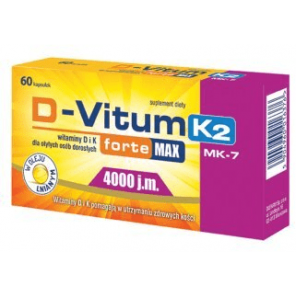 D-Vitum Forte Max 4000 j.m K2 MK-7, 60 kaps. - zdjęcie produktu
