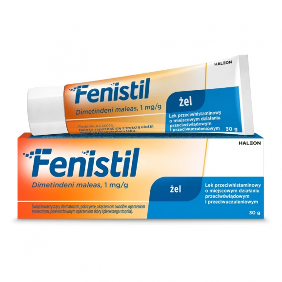 Fenistil 0.1%, żel, (1 mg / g), 30 g Fenistil 0.1%, żel, (1 mg / g), 30 g - zdjęcie produktu