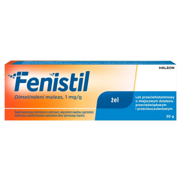 Fenistil 0.1%, żel, (1 mg / g), 30 g Fenistil 0.1%, żel, (1 mg / g), 30 g - zdjęcie produktu