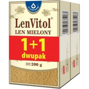 Len mielony, odtłuszczony, 200 g x 2 opakowania - zdjęcie produktu