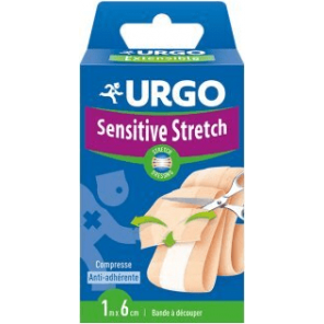 Urgo Sensitive Stretch, plaster antybakteryjny do cięcia, 1 m x 6 cm - zdjęcie produktu