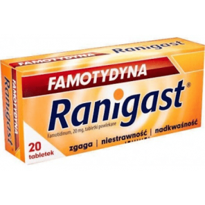 Famotydyna Ranigast, 20 mg, 20 tabl. - zdjęcie produktu