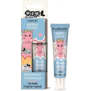 FlosLek Laboratorium Lip Care & Vege, maska do ust, niebanalna tropikalna, 14 g - zdjęcie produktu