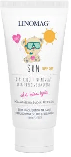 Linomag Sun, krem przeciwsłoneczny dla dzieci i niemowląt od 6 miesiąca życia, SPF50, 50 ml