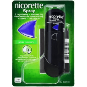 Nicorette Spray,1mg/ dawkę, aerozol do stosowania w jamie ustnej, 1 dozownik (150 dawek) - zdjęcie produktu