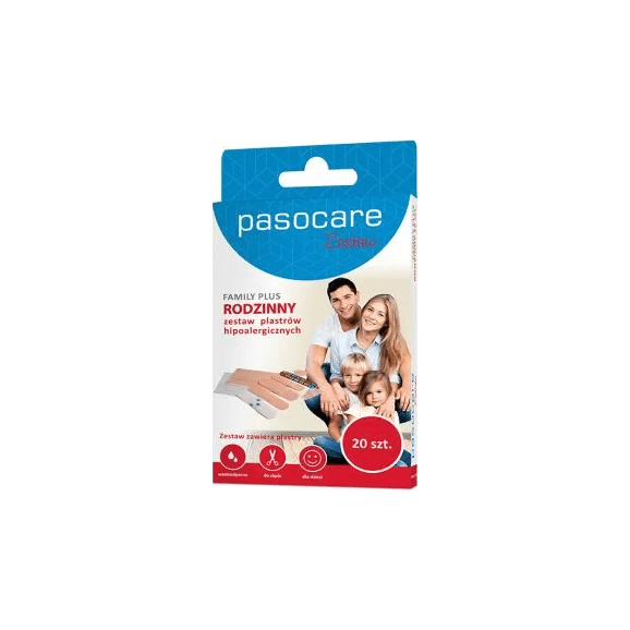 Pasocare Family Plus, zestaw plastrów, 20 szt. Pasocare Family Plus, zestaw plastrów, 20 szt. - zdjęcie produktu