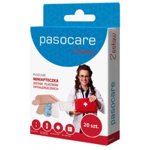 Pasocare Miniapteczka, zestaw plastrów hipoalergicznych, 20 szt. - zdjęcie produktu