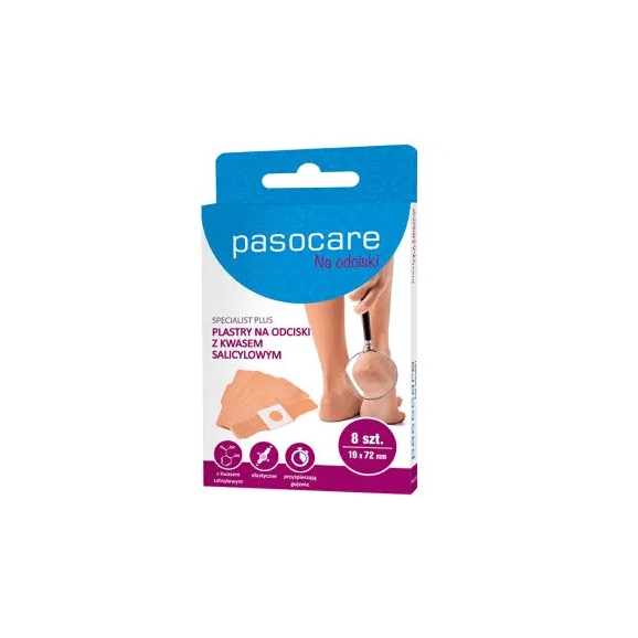 Pasocare Specialist Plus, plastry na odciski z kwasem salicylowym, 8 szt. Pasocare Specialist Plus, plastry na odciski z kwasem salicylowym, 8 szt. - zdjęcie produktu