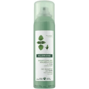 Klorane, seboregulujący suchy szampon z wyciągiem z pokrzywy, do włosów tłustych i przetłuszczająych się, 150 ml - zdjęcie produktu