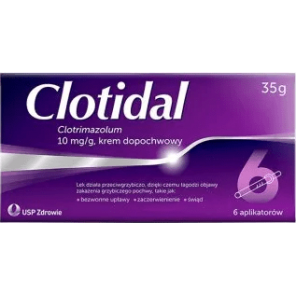Clotidal, 10 mg/g, krem dopochwowy, 35 g + 6 aplikatorów - zdjęcie produktu