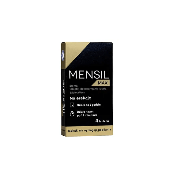Mensil Max 50 mg, 4 tabletki do żucia Mensil Max 50 mg, 4 tabletki do żucia - zdjęcie produktu