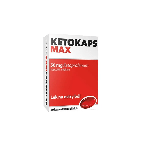 Ketokaps Max 50 mg, 20 kapsułek miękkich Ketokaps Max 50 mg, 20 kapsułek miękkich - zdjęcie produktu
